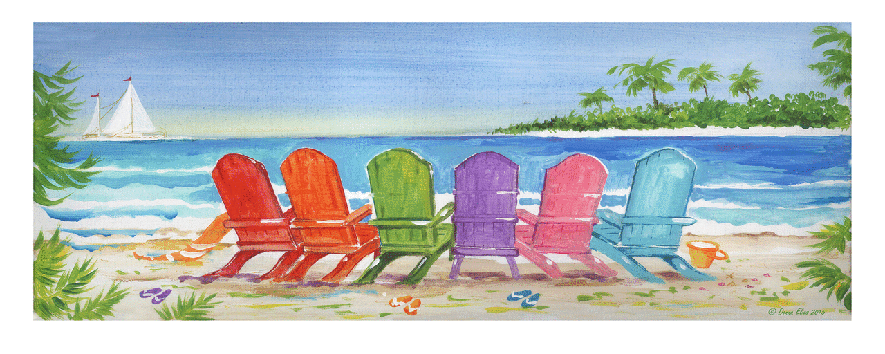 Six Beach Chairs by Donna Elias