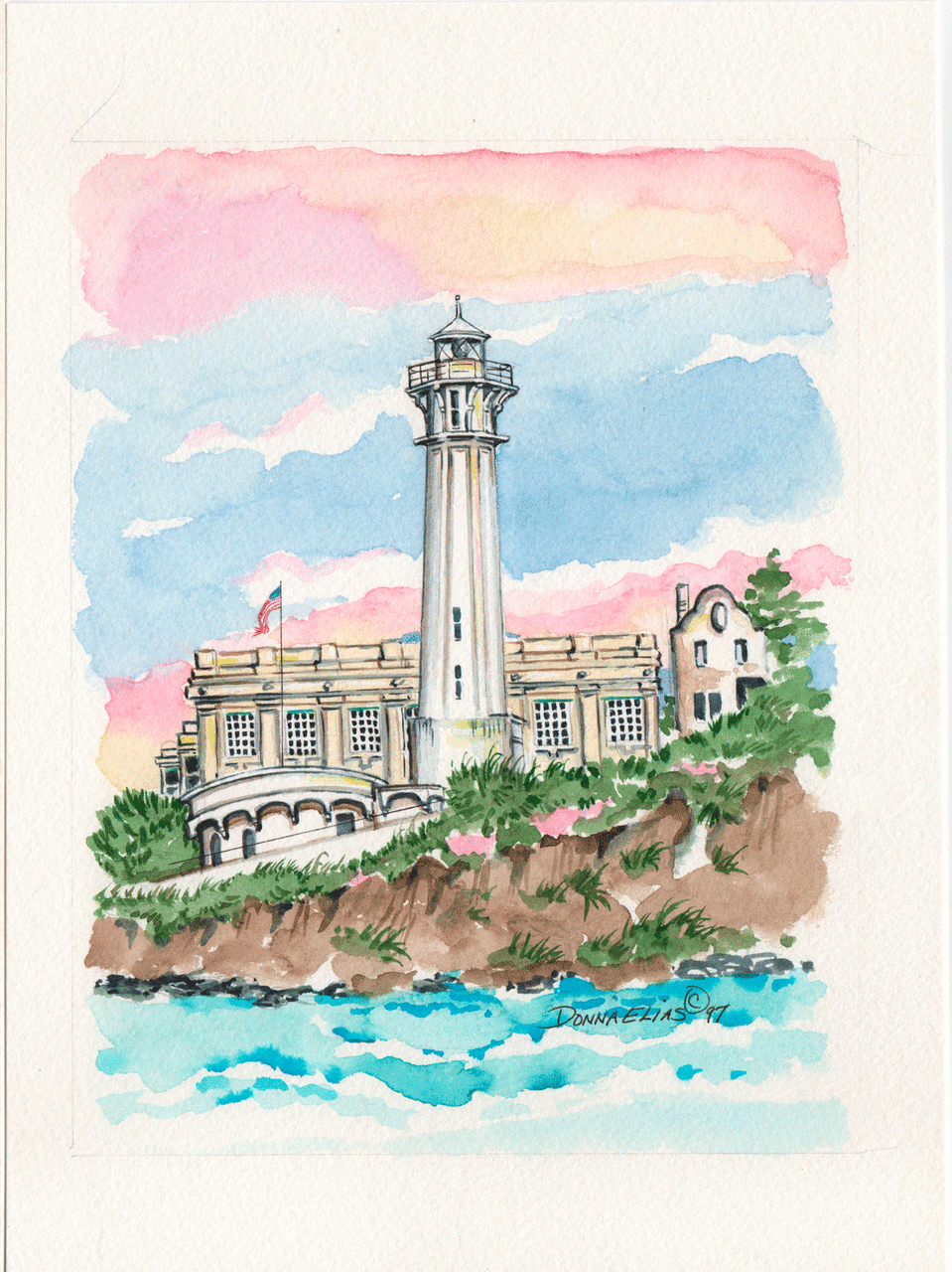 Alcatraz Lighthouse by Donna Elias