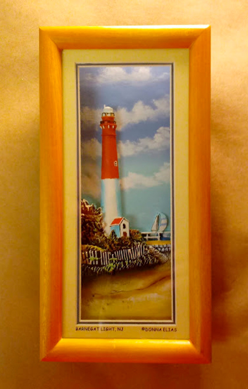 Barnegat Lighthouse 3 D Shadow Box Panorama Donna Elias