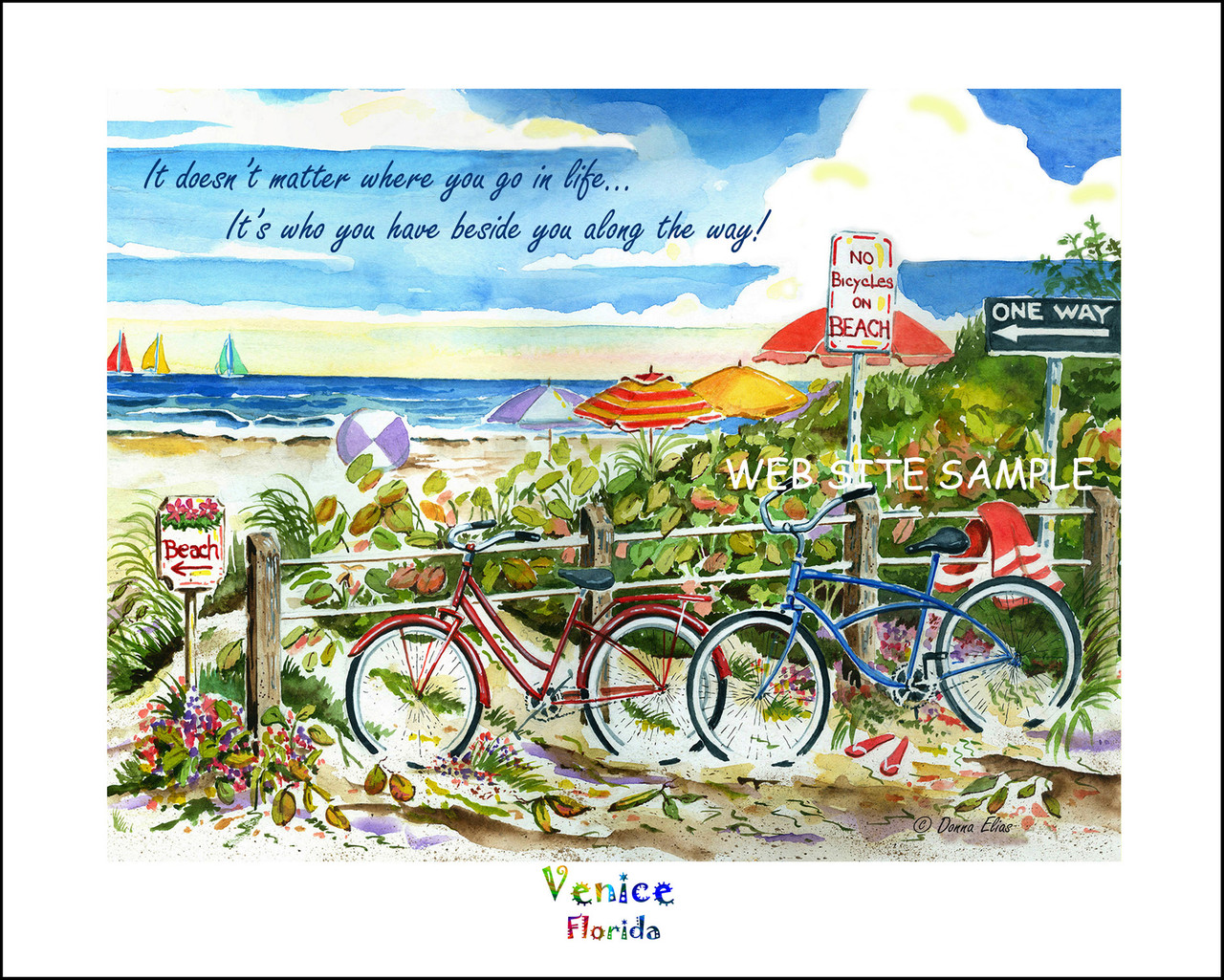 No Bikes on Beach Venice copyright Donna Elias