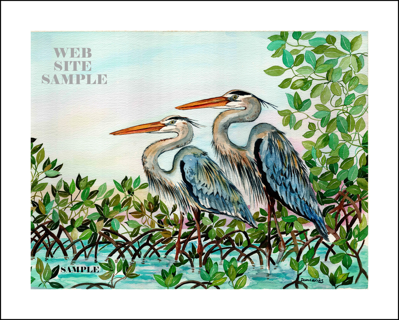 Blue Herons copyright Donna Elias