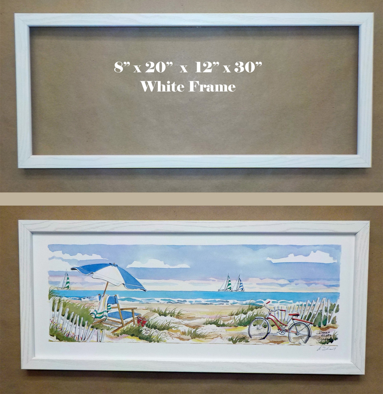 Sample of White Wood Frame