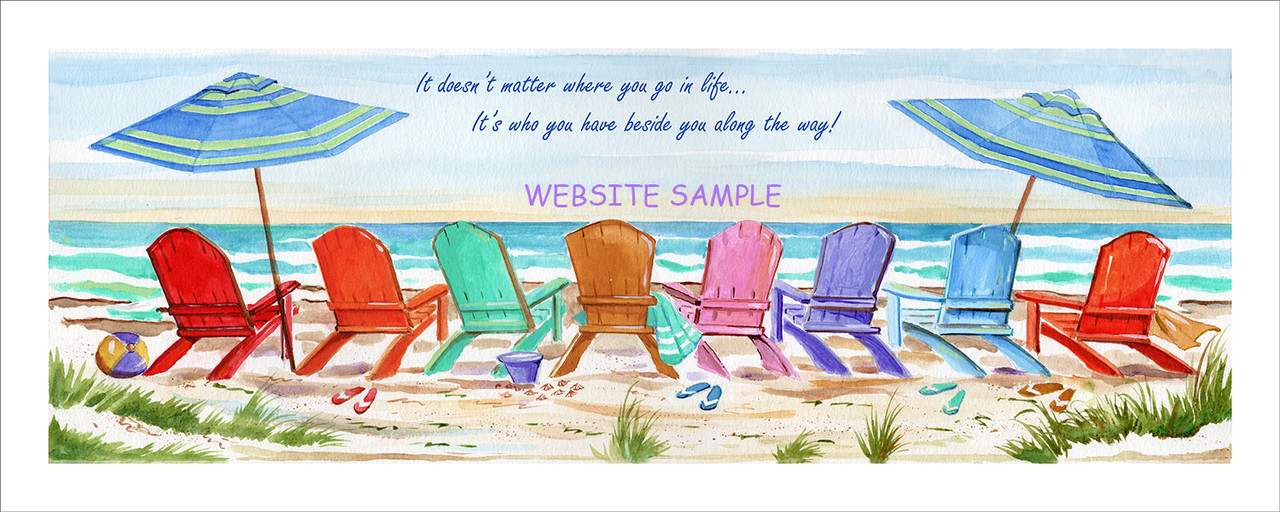 Eight Beach Chairs copyright Donna Elias.