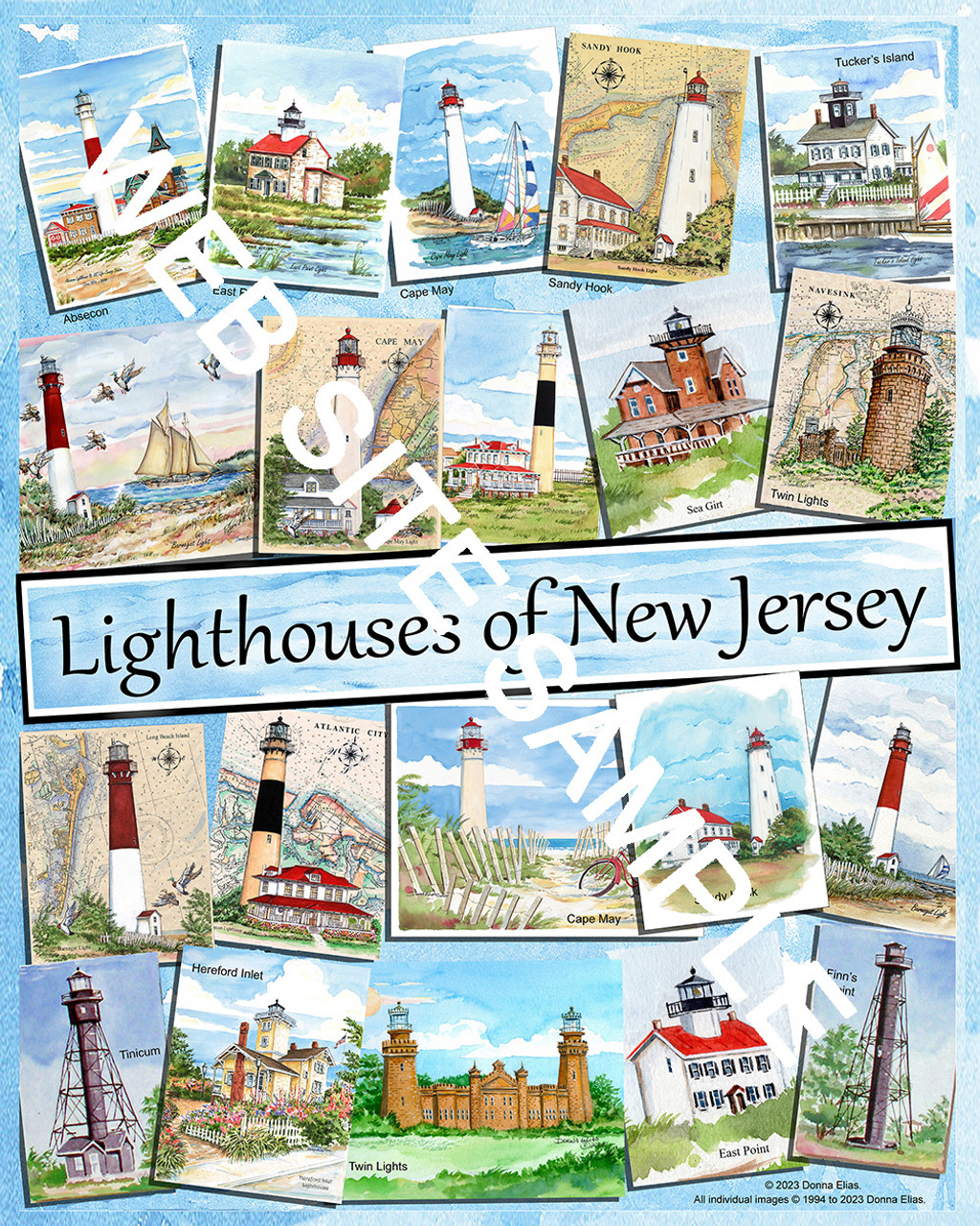 Lights of New Jersey 2023 Collage copyright Donna Elias.