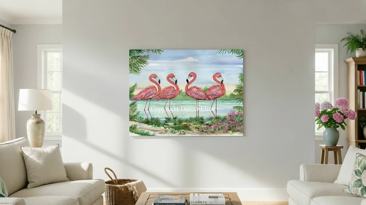 Flamingo Cove copyright Donna Elias. 