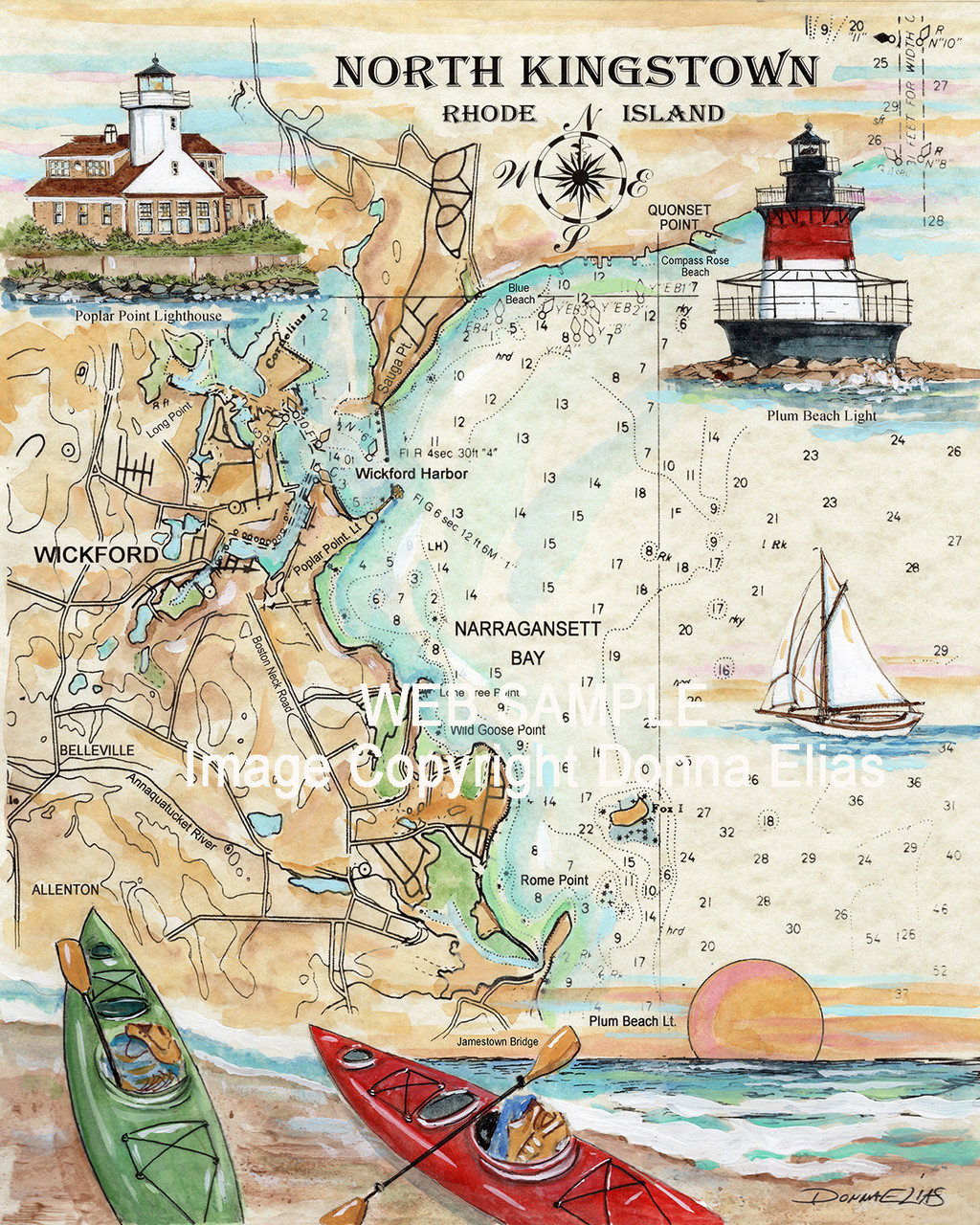 Charting North Kingstown Rhode Island By Donna Elias 