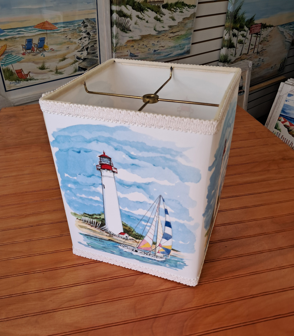 Cape May Lighthouse Lamp Shade - Copyright Donna Elias