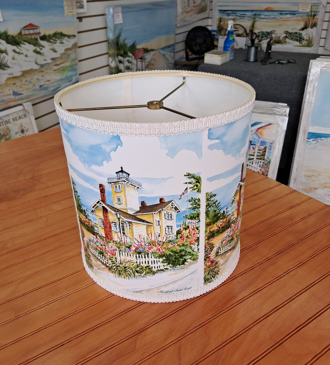 Hereford Inlet Lighthouse Lamp Shade copyright Donna Elias