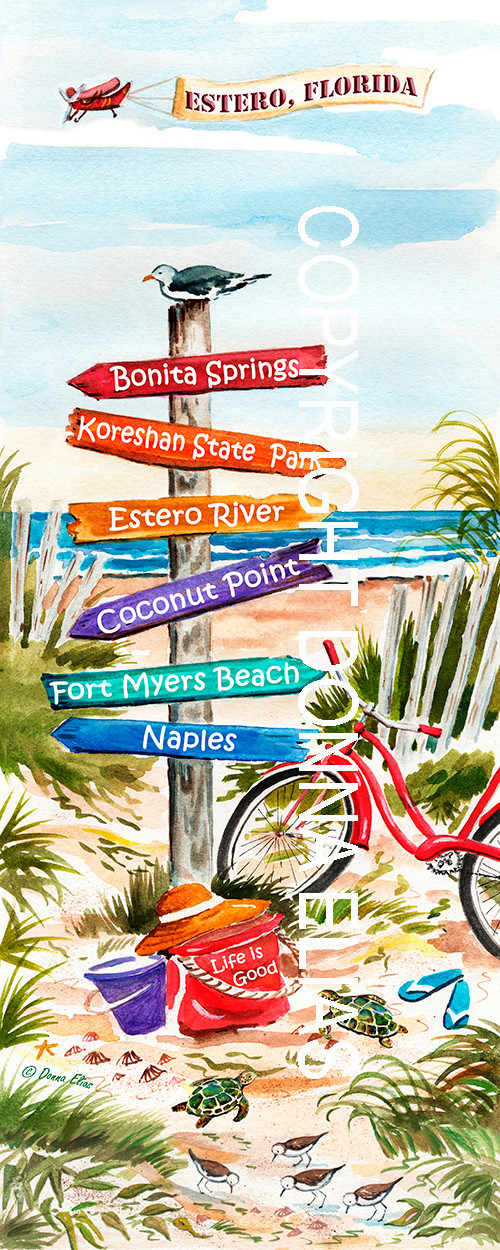 Estero Signpost copyright Donna Elias