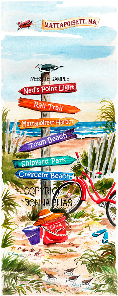 Mattapoisett Signpost copyright Donna Elias