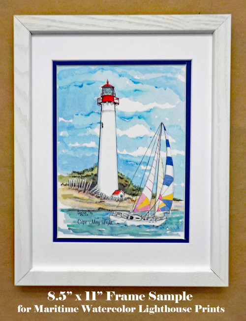 Frame and matting sample (shown with Cape May Light)