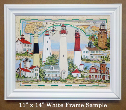 Cape Cod & Islands Lighthouses Sea Chart Collage