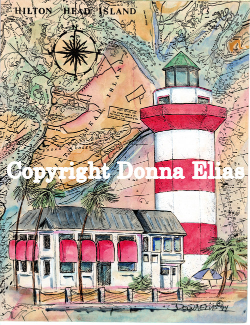 Harbour Town Sea Chart Light © 1994 Donna Elias. Altered by Super Storn Sandy in 2012.