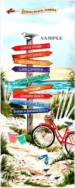 Cocoa Beach signpost copyright Donna Elias