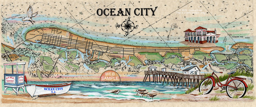 Charting Ocean City, New Jersey copyright 2022 Donna Elias. 