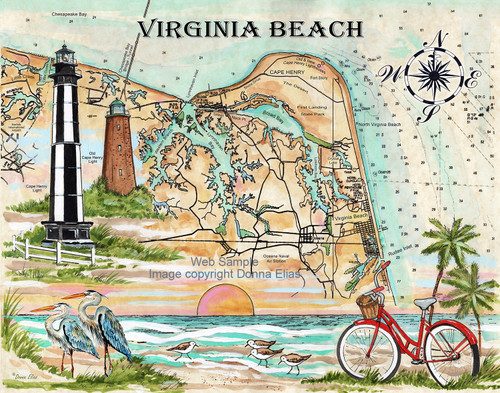 Charting Virginia Beach, Virginia copyright Donna Elias