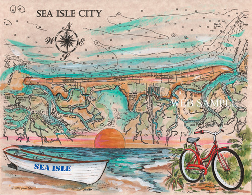 Charting Sea Isle City copyright Donna Elias