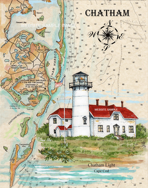 Chatham Sea Chart Light copyright 2023 Donna Elias.