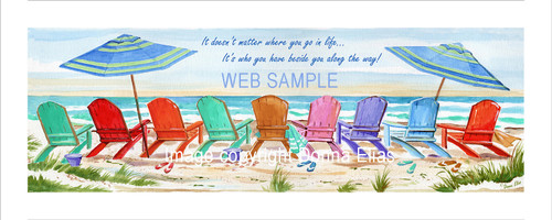 Nine Beach Chairs copyright Donna Elias