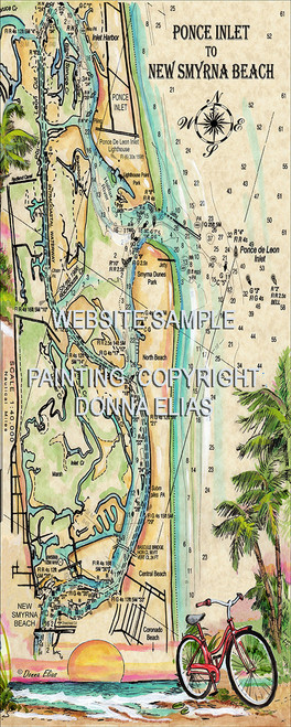 Charting Ponce Inlet to New Smyrna Beach II - Copyright Donna Elias