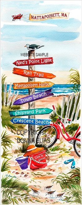 Mattapoisett Signpost copyright Donna Elias