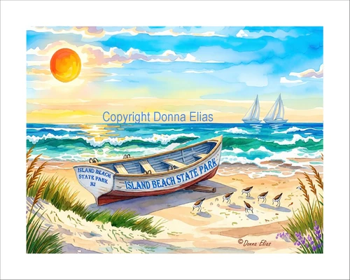 Island Beach State Park Surfboat copyright Donna Elias