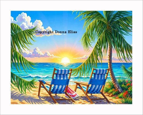 Sunset Palm copyright Donna Elias