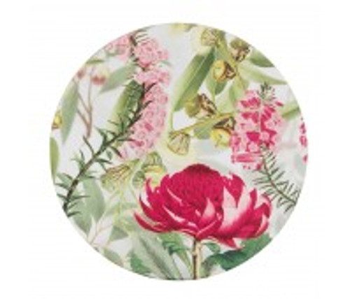 australian design ceramic round coaster with a cork backing