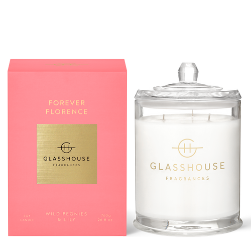 Glasshouse, 160 Hour Burn Time, Triple scented, long lasting fragrant candle, Made from natural soy wax and 
 3 cotton wick, Hand poured in Australia