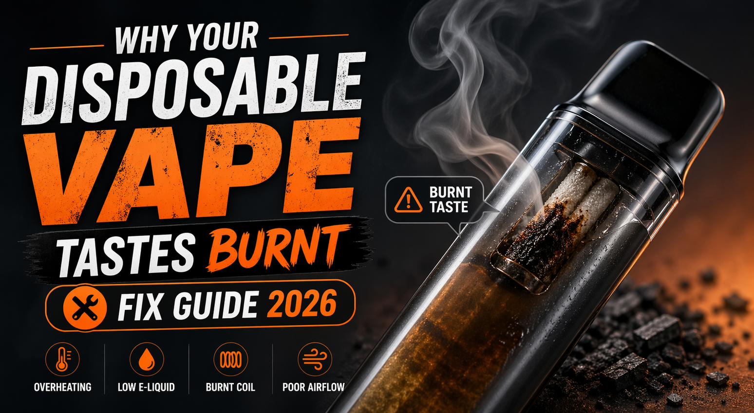 Why Your Disposable Vape Tastes Burnt (Fix Guide 2026)