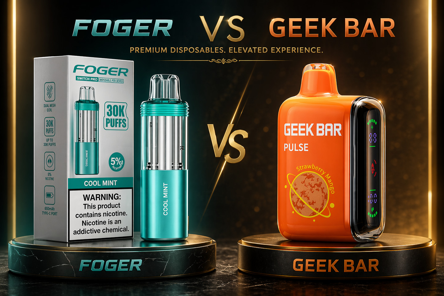 Geek Bar Vape vs Foger Vape: Puff Count, Features, Flavor Quality & Performance Comparison (2026 Guide)