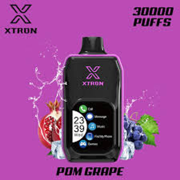 XTRON disposable vape Pom Grape flavor 30000 puffs device