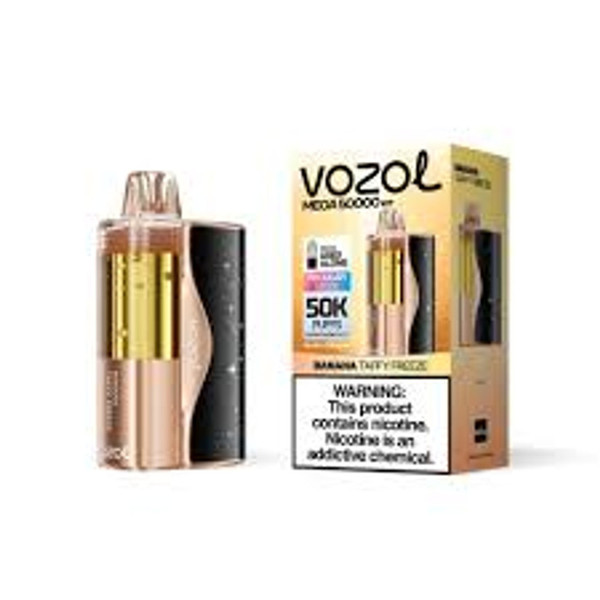 VOZOL Mega Full Kit disposable vape 50000 puffs Banana Taffy Freeze