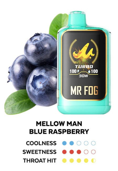 MR. FOG NOVA Blue Raspberry 36,000 Puffs Mellow Man Edition Disposable Vape