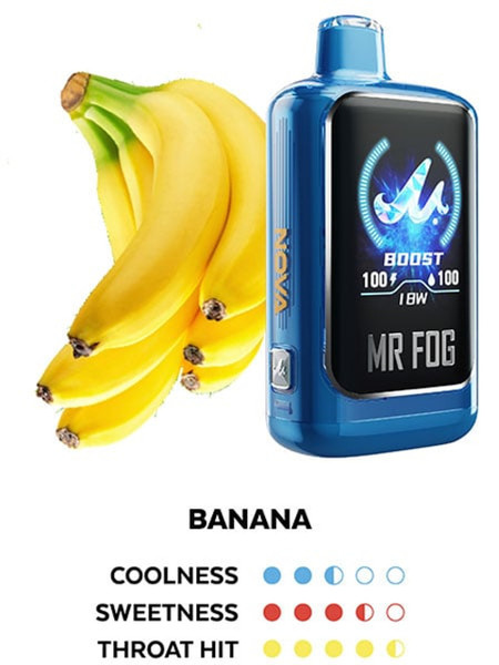 MR. FOG NOVA Banana 36,000 Puff Blue Razz Steezy Edition
