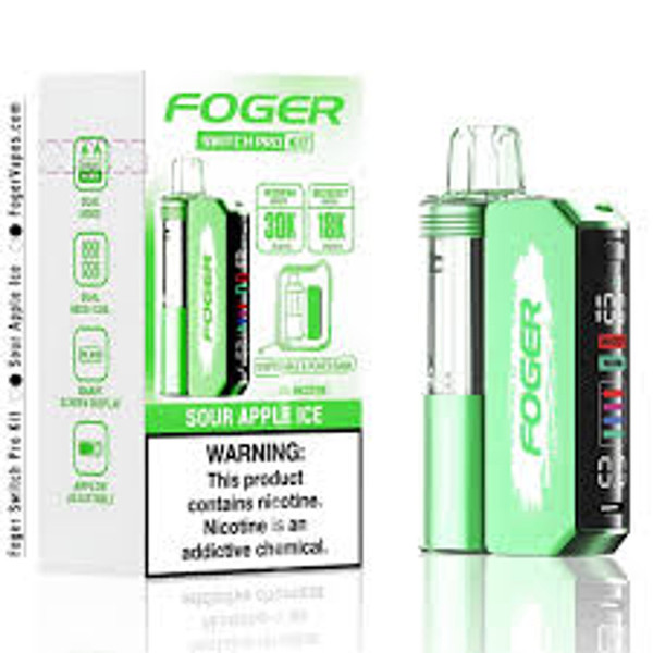 FOGER Switch Pro Kit 30K Puff Arctic Sour Apple Pulse flavor vape.