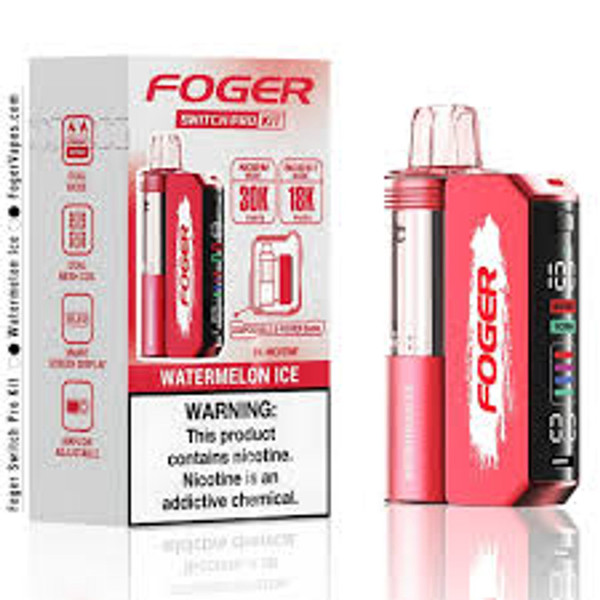 FOGER Switch Pro Kit 30K Puff Watermelon Ice Chill flavor vape.