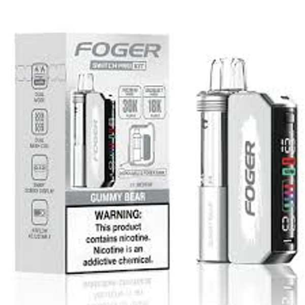 FOGER Switch Pro 30K Puff Gummy Bear Frosted Burst flavor pod vape.