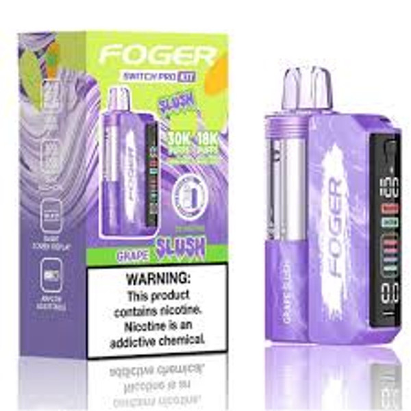 FOGER Switch Pro Kit 30K Puff Grape Slush Twist flavor pod vape.