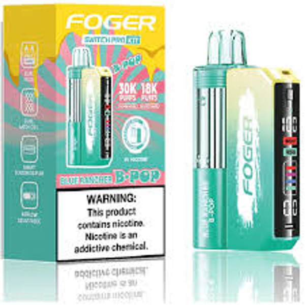 FOGER Switch Pro Kit 30K Puff Strawberry B-Pop Blast flavor vape.