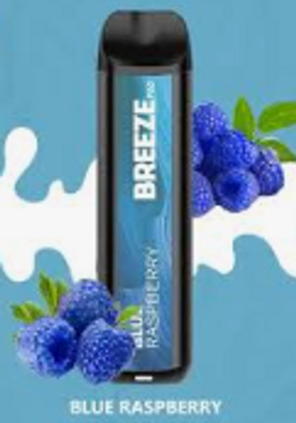 Breeze Pro 2K blue raspberry disposable vape 5% nicotine.