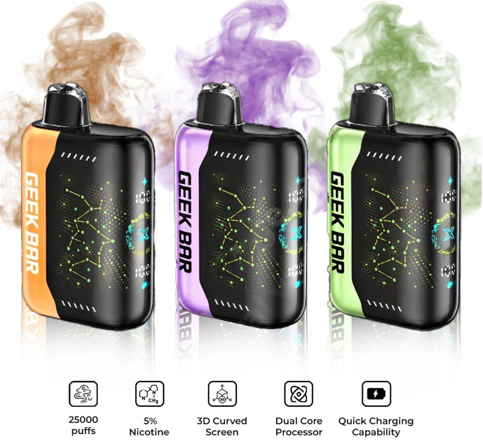 Compact and travel-ready Geek Bar Pulse Xtreme vape device.