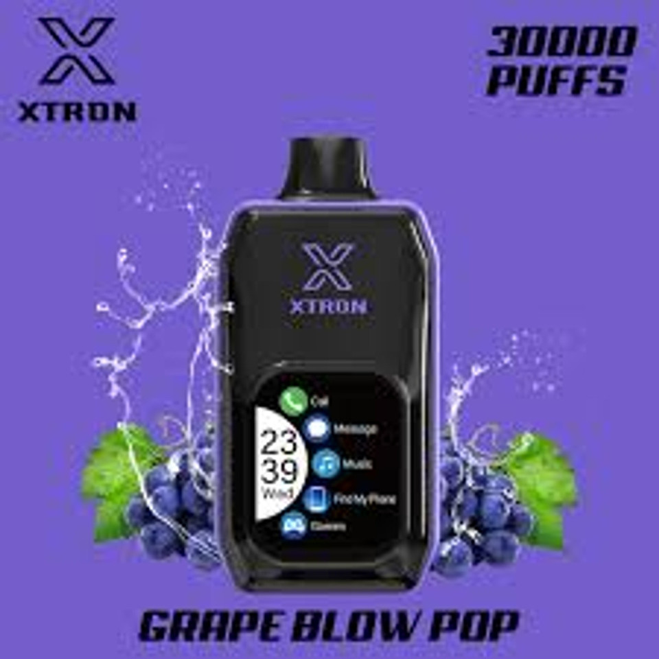 XTRON 30K puff premium disposable vape with grape candy flavor