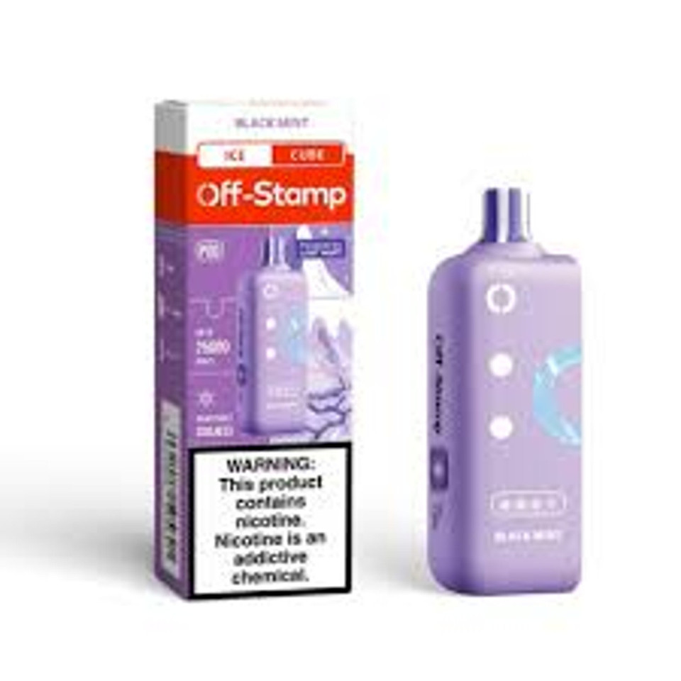 OFF STAMP Ice Cube Pod Black Mint Frost 25K Puffs Disposable Vape