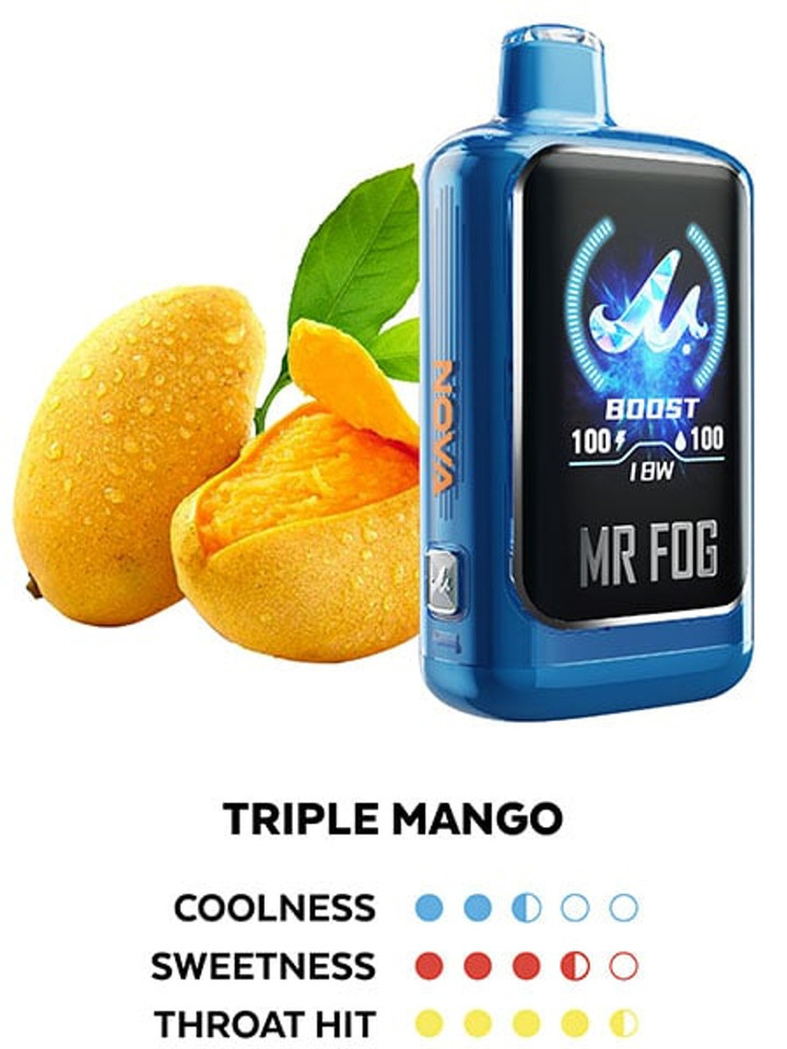 MR. FOG NOVA Triple Mango 36,000 Puffs Blue Razz Steezy Edition Disposable Vape
