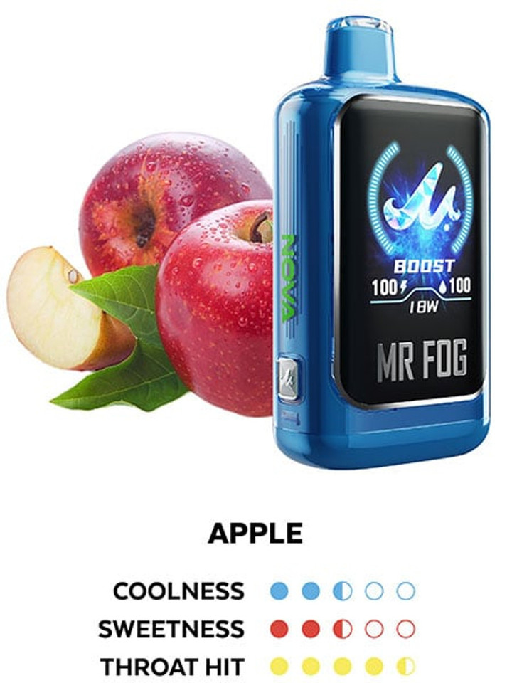 MR. FOG NOVA Apple 36,000 Puff Blue Razz Steezy Edition