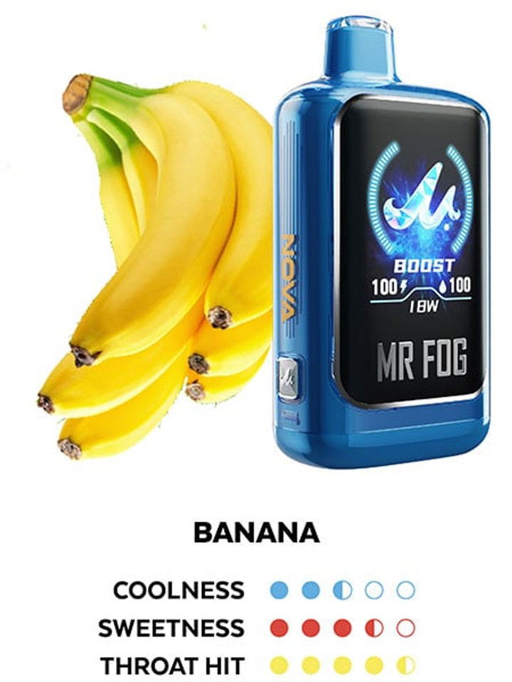 MR. FOG NOVA Banana 36,000 Puff Blue Razz Steezy Edition