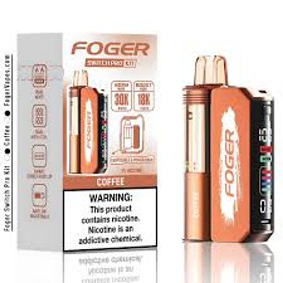 FOGER Switch Pro Pod 30K Puff Espresso Coffee Rush flavor vape.
