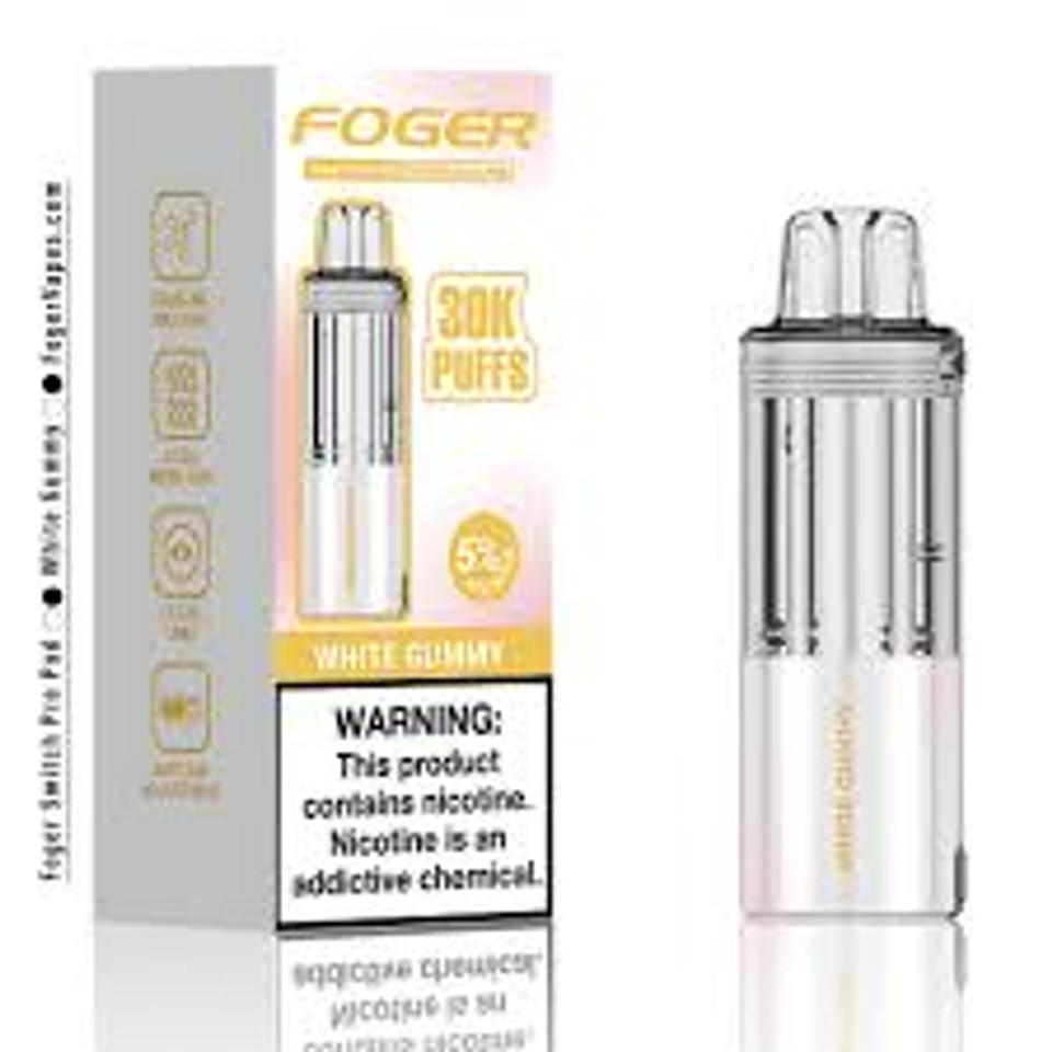 FOGER Switch Pro Kit 30K Puff White Gummy Rush flavor pod vape.