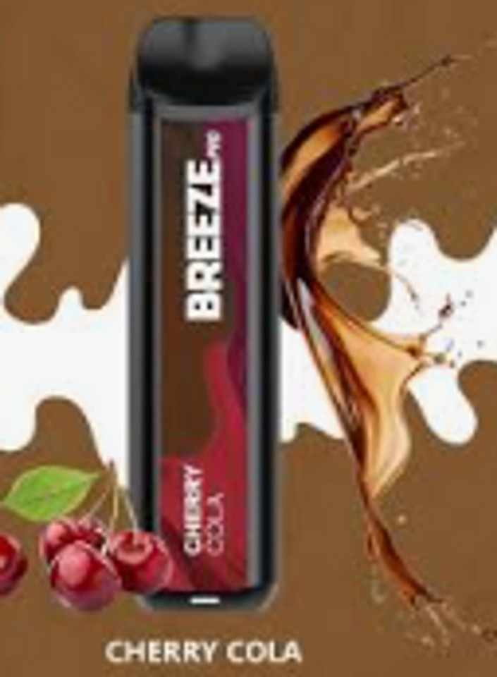 Breeze Pro 2K Cherry Cola 5% nicotine disposable vape.